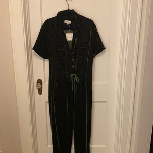 Rachel Antonoff Emerald velvet jumpsuit - tags attached size XL